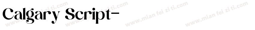 Calgary Script字体转换